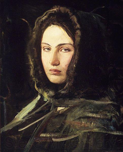 Abbott Handerson Thayer Girl in Fur Hood Spain oil painting art